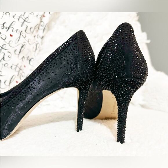 Antonio Melani Marina Black Rhinestone Heels - Picture 3 of 15
